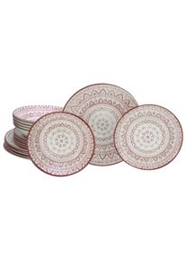 Creatable Tafelservice Mexico Rostfarben/Wei&szlig;, 18-teilig