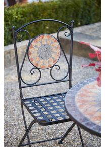 siena GARDEN Gartenstuhl Schwarz Mosaik klappbar