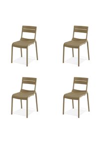 Gartenstuhl-Set Calor 4er-Set ca. 49x82x55 cm Sandfarben