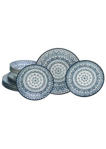 Creatable Tafelservice Mexico Blau/Wei&szlig;, 18-teilig