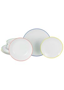 Creatable Tafelservice Luna Color Wei&szlig;/Multicolor, 12-teilig