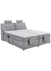 Boxspringbett Palermo elektrisch 180x200cm Hellgrau