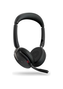 Jabra Evolve2 65 Flex MS inkl. Ladestation (Docking, Kabellos, USB-A, Microsoft Teams), Office Headset, Schwarz