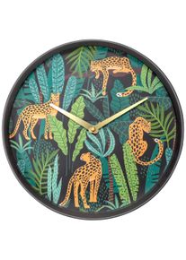 Wanduhr Urban Jungle Multicolor/Schwarz