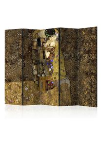 Artgeist Paravent Golden Kiss II Multicolor