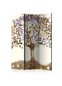 Artgeist Paravent Golden Tree Braun/Lila