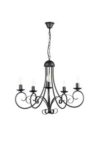 Kronleuchter Pompei Schwarz max. 6 Watt