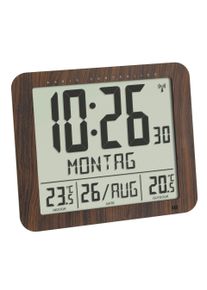 Funkuhr Digtal Braun