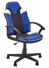 Gamingsessel Saturn ca. 57,5x 107,5x44 cm Blau/Wei&szlig;/Schwarz