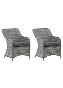 Gartenstuhl-Set Vikelund 2er-Set Grau