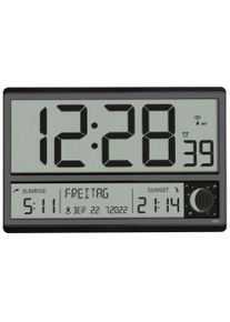 Funkuhr Digital Schwarz