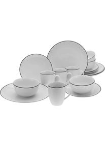 Creatable Kombiservice Schwarz/ Wei&szlig;, 16-teilig