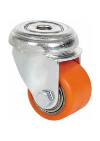Ruedas Alex, M&ouml;belrollen, Rueda Orange Polyurethan Eisen &Oslash; 3,5 Cm 100 Kg Drehbar