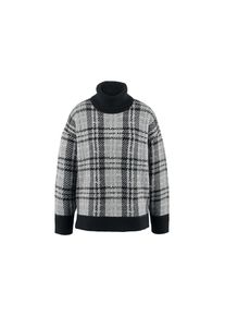 Tchibo - Sweter z dzianiny z golfem - dla pań - rozmiar L 44/46 - kolor: czarny/szary/żakard