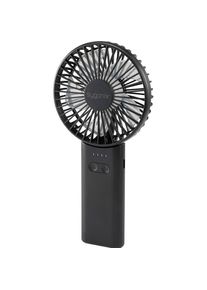 sygonix Handventilator 3 W Schwarz LED-Kontrollleuchte, Ventilator, Schwarz