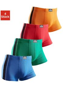 AUTHENTIC UNDERWEAR Heren Boxer in rood, oranje, groen, blauw ,maat 3, Witt, 95% Katoen, 5% Elastan