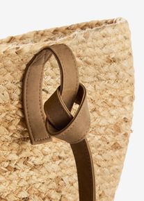 bonprix Femei Geantă shopper din iută, bej, onesize