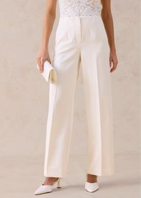 bonprix Femei Pantaloni Marlene, alb, 46