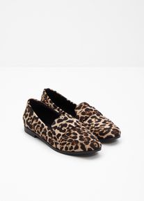 bonprix Femei Pantofi loafer animal look, bej, 39