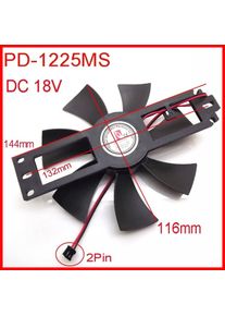 DC BRUSHLESS FAN PD-1225MS 18V For Induction Cooker Cooling Fan 2Pin For C21-RT2110/RT2121/RT2122/RT2123/RT2124
