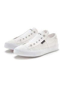 Sneaker ELBSAND "Halbschuh, Slipper, Freizeitschuh, Stoffschuhe, Textilschuhe", Damen, Gr. 36, wei&szlig;, Obermaterial: 100% Textilmaterial. Decksohle: 100% Textilmaterial. Futter: 100% Textilmaterial. Laufsohle: 100% Synthetik, unifarben, Schuhe Sneaker, Slip-On-Sneaker aus Textil zum Reinschl&uuml;pfen mit elastischem Einsatz