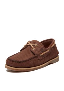 Bootsschuh Timberland "CLASSIC BOAT BOAT SHOE", Herren, Gr. 44,5, dk brn suede, Leder, Schuhe Bootsschuh, Classic Bootsschuh aus Timberland Premium Leder, Topseller