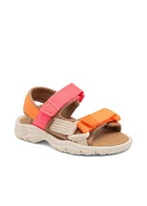 Sandale bisgaard "nico Weite: normal", M&auml;dchen, Gr. 32, pink, orange, natur, Textil, Schuhe Sandale, Trekkingschuh, Badeschuh, Klettschuh, Gr&ouml;&szlig;enschablone zum Download