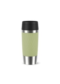 Thermobecher Emsa "Travel Mug Classic Twist", apfelgr&uuml;n, B:8cm H:20,4cm &Oslash;:8cm, Edelstahl, Kunststoff, Silikon, Trinkgef&auml;&szlig;e, Thermobecher, 0,36 Liter, Comfort-Schraubverschluss, Quick-Press, auslaufsicher