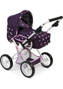 Bayer Chic 2000 Kombi-Puppenwagen CHIC2000 "Leni", lila (stars lila), Puppenwagen, KinderB:37cm H:68cm T:64cm, Kunststoff, Metall, Stoff, Kombi-Puppenwagen, mit herausnehmbarer Tragetasche, B:37cm H:68cm T:64cm