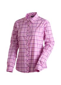 Funktionsbluse Maier Sports "Kendra L/S W", Damen, Gr. 38, rosa (orchidee), 97% Polyester, 3% Elasthan, Blusen Funktionsbluse, Damen Bluse, leichte Langarmbluse, Blusen-Shirt, Karobluse, Reg Fit