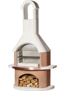 Grillkamin Buschbeck "Toskana", orange (wei&szlig;, terrakotta), B:110cm H:203cm T:65cm, Grills, Grillkamin, BxTxH: 110x65x203 cm