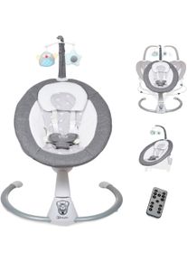 Babywippe BABYGO "Homey", Baby, grau, Aluminium, Polyester, Babywippen Babywippe, mit Schaukelbewegungen und Sound