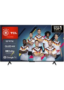 TCL QLED-Fernseher "55P71KX1", Energieeffizienz: F, schwarz, 55 &Prime;, Fernseher, Multi-HDR, Dolby Vision, Smart TV, Airplay2, Dolby Atmos, Game Master, QLED-Fernseher