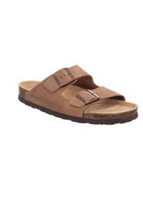 Pantolette Rohde "GRADO", Herren, Gr. 46, camelfarben, Veloursleder, unifarben, Schuhe Pantolette, Sommerschuh, Hausschuh, Schlappen, Strandschuh mit Softfu&szlig;bett