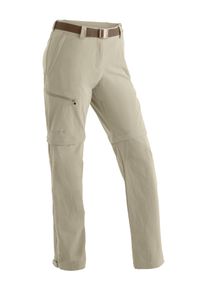 Outdoorhose Maier Sports "Nata", Damen, Gr. 20, Kurzgr&ouml;&szlig;en, braun (hellbraun), 90% Polyamid, 10% Elasthan, Hosen Outdoorhose, Damen Zip-Off Wanderhose, atmungsaktive Trekkinghose, Regular Fit