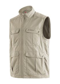 Funktionsweste Maier Sports "Valdemar", Damen, Gr. 60, beige, 100% Polyamid, Westen Funktionsweste, Herren Weste mit mehreren Taschen, atmungsaktive Outdoorweste, Reg Fit