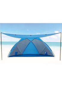 Strandmuschel EXPLORER "Strandmuschel mit Sonnendach", blau, Zelte, B/H/L: 120cm x 120cm x 270cm, Strandmuschel, B:120cm H:120cm L:270cm