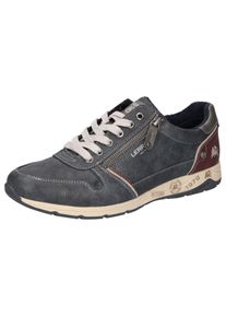 Sneaker Lerros, Herren, Gr. 41, rot (grau, weinrot), Lederimitat, used, Schuhe Sneaker, Schn&uuml;rschuh, Freizeitschuh, Halbschuh mit Rei&szlig;verschluss