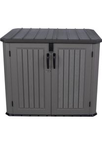 M&uuml;lltonnenbox 50NRTH "Phil", grau, B:146cm H:128cm T:94cm, Kunststoff, Aufbewahrungsboxen, M&uuml;lltonnenbox, BxTxH: 146x94x128 cm, f&uuml;r 2 M&uuml;lltonnen &aacute; 240 l