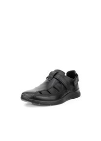 Klettschuh Ecco "Irving Fisherman Sandale", Herren, Gr. 47, schwarz, Leder, unifarben, Basic, Schuhe Klettschuh, Sneaker mit seitlichen &Ouml;ffnungen f&uuml;r optimale Luftzirkulation