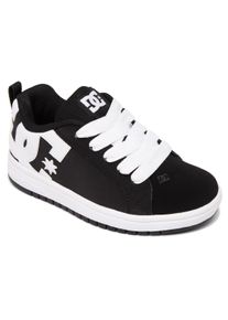 Sneaker DC Shoes "Court Graffik", M&auml;dchen, Gr. 4,5(35,5), schwarz-wei&szlig; (schwarz, wei&szlig;), Obermaterial:Obermaterial: Leder / Futter: Textil / Au&szlig;ensohle: Gummi;, Schuhe Sneaker, Topseller