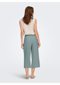 Culotte Only "ONLSIESTA HW LIN BL CLEAN CULOT PNT NOOS", Damen, Gr. XL (42), N-Gr, gr&uuml;n (abyss), Web, Obermaterial: 80% Viskose, 20% Leinen, unifarben, 7/8-L&auml;nge, Hosen Culotte, mit Leinen