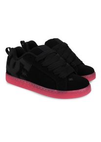 Sneaker DC Shoes "Court Graffik", Damen, Gr. 9,5(41), bunt (schwarz, schwarz, pink), Obermaterial:55, 91% Leder, 38, 75% Synthetik, 5, 34% Microfaser;, Schuhe Sneaker