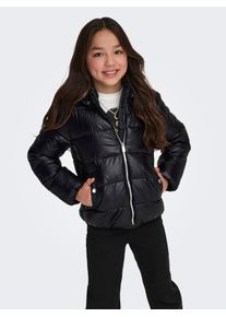 Steppjacke KIDS Only "KOGNEWEMMY SAVANNAH JACKET OTW NOOS", M&auml;dchen, Gr. 158, schwarz, Obermaterial: 100% Nylon, unifarben, regular fit, Jacken Steppjacke