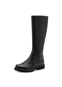 Stiefel Tamaris, Damen, Gr. 37, Normalschaft, schwarz, Lederimitat, unifarben, Schuhe Stiefel, Blockabsatz, Langschaftstiefel mit Touch It-Ausstattung