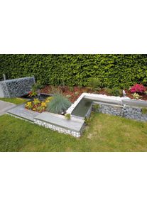 Bachlauf Ubbink "Wolga", silber (silberfarben), Edelstahl, Bachl&auml;ufe, Bachlauf, Erweiterungselement, BxL: 30x98 cm