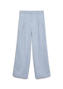 V&eacute;ro Moda Anzughose VERO MODA "VMCASSIDY MW WIDE PANT NOOS", Damen, Gr. 42, L&auml;nge 32, blau (infinity detail:melange), Web, Obermaterial: 95% Polyester, 5% Elasthan, meliert, lang, Hosen Anzughose, Materialmix