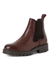 Chelseaboots Tamaris, Damen, Gr. 38, dunkelbraun, Leder, Schuhe Chelseaboots
