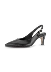 Slingpumps Gabor, Damen, Gr. 41, schwarz, Nappaleder, Schuhe Slingpumps, Trichterabsatz, Businessschuh, Abendschuh in spitzer Form, G-Weite