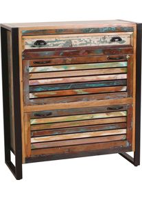 Schuhschrank Sit "Fiume", bunt, B:85cm H:96cm T:35cm, Massivholz, Schr&auml;nke, Schuhschrank